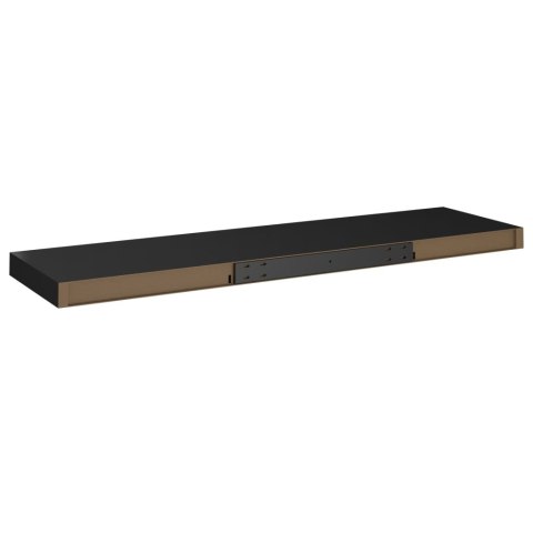  Półki ścienne, 2 szt., czarne, 90x23,5x3,8 cm, MDF Lumarko!