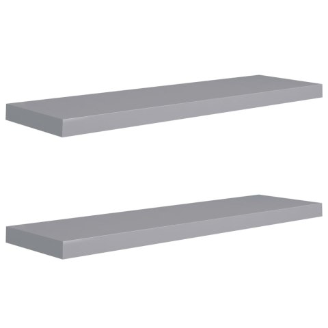  Półki ścienne, 2 szt., szare, 90x23,5x3,8 cm, MDF Lumarko!