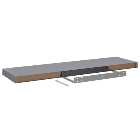  Półki ścienne, 2 szt., szare, 90x23,5x3,8 cm, MDF Lumarko!