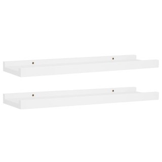  Półki ścienne na zdjęcia, 2 szt., białe, 40x9x3 cm, MDF Lumarko!