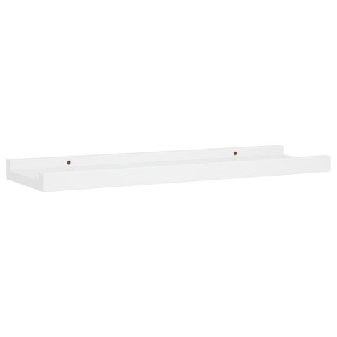  Półki ścienne na zdjęcia, 2 szt., białe, 40x9x3 cm, MDF Lumarko!