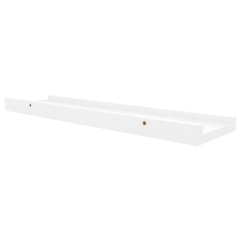  Półki ścienne na zdjęcia, 2 szt., białe, 40x9x3 cm, MDF Lumarko!