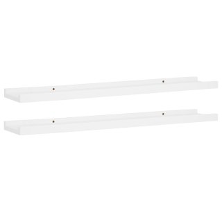  Półki ścienne na zdjęcia, 2 szt., białe, 80x9x3 cm, MDF Lumarko!