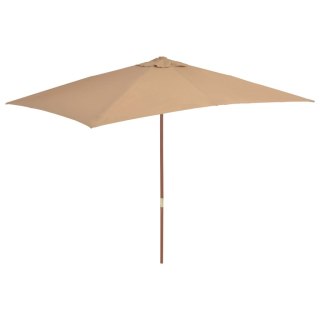  Parasol ogrodowy na drewnianym słupku, 200x300 cm, taupe Lumarko!