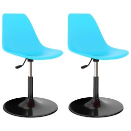  Obrotowe krzesła stołowe, 2 szt., niebieskie, PP Lumarko!