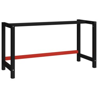  Metalowa rama pod blat roboczy, 150x57x79 cm, czarno-czerwona Lumarko!