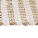 Ręcznie tkany dywan, juta, 120 x 180 cm, naturalny i biały Lumarko!