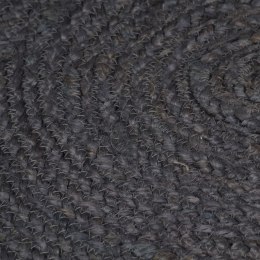  Ręcznie wykonany dywan z juty, okrągły, 150 cm, ciemnoszary Lumarko!