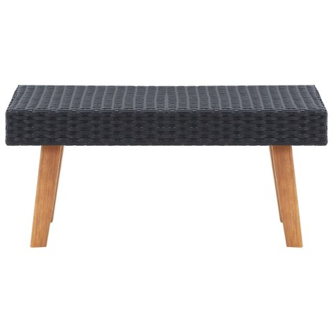  2-cz. zestaw wypoczynkowy do ogrodu, poduszki, czarny rattan PE Lumarko!