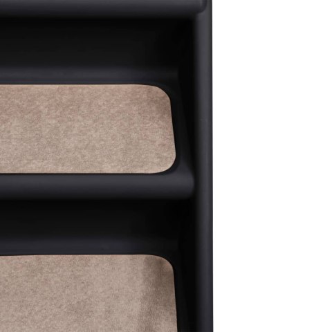  Składane schodki dla psa, czarne, 62 x 40 x 49,5 cm Lumarko!