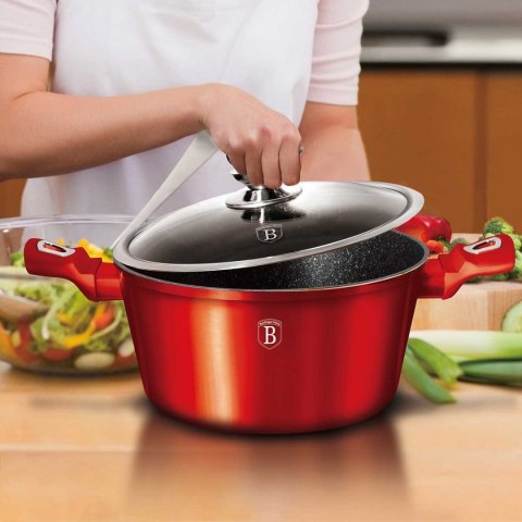  Zestaw Garnków Granitowych Berlinger Haus Bh-6162 Burgundy 17 Elem. Lumarko!