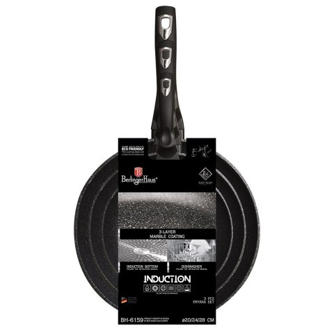  Zestaw Patelni Granitowych Berlingerhaus Black Silver Bh-6159 Lumarko!