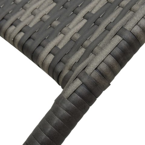  Składany leżak, polirattan, szary Lumarko!