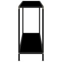  Stolik konsolowy, czarny, 120x35x75 cm, szkło hartowane Lumarko!