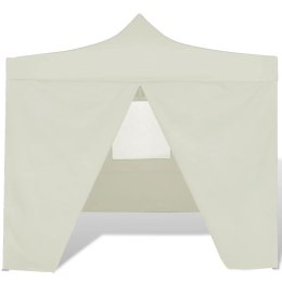  Kremowy, składany namiot, 3 x 3 m, z 4 ściankami Lumarko!