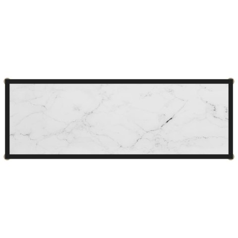  Stolik konsolowy, biały, 100x35x75 cm, szkło hartowane Lumarko!