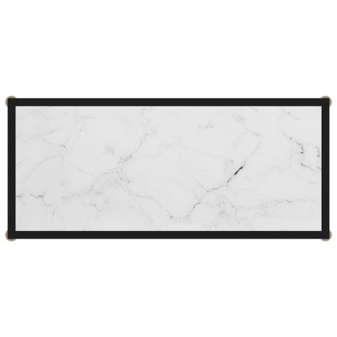  Stolik konsolowy, biały, 80x35x75 cm, szkło hartowane Lumarko!