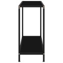  Stolik konsolowy, czarny, 80x35x75 cm, szkło hartowane Lumarko!