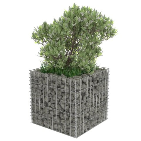  Podwyższona donica gabionowa, galwanizowana stal, 50x50x50 cm Lumarko!
