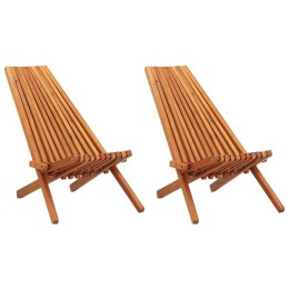  Składane krzesła ogrodowe, 2 szt., lite drewno akacjowe Lumarko!