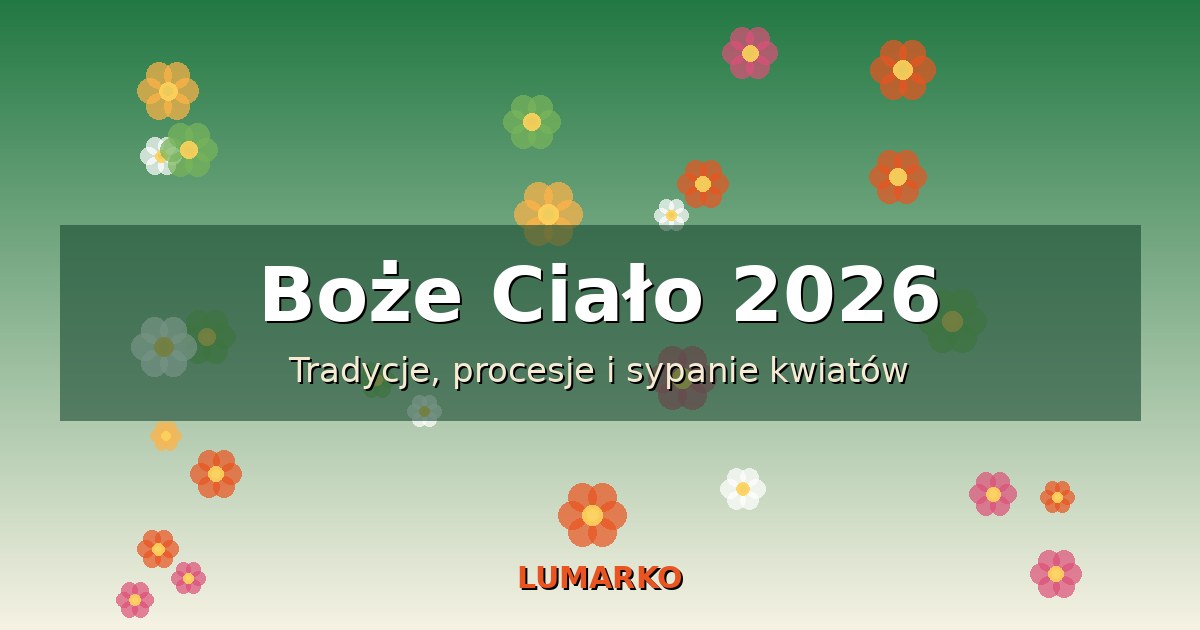 Boże Ciało 2026 - Święto Procesji i Kwiatów | Lumarko